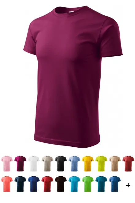 Eenvoudig T-shirt voor heren, fuchsia