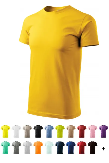 Eenvoudig T-shirt voor heren, geel