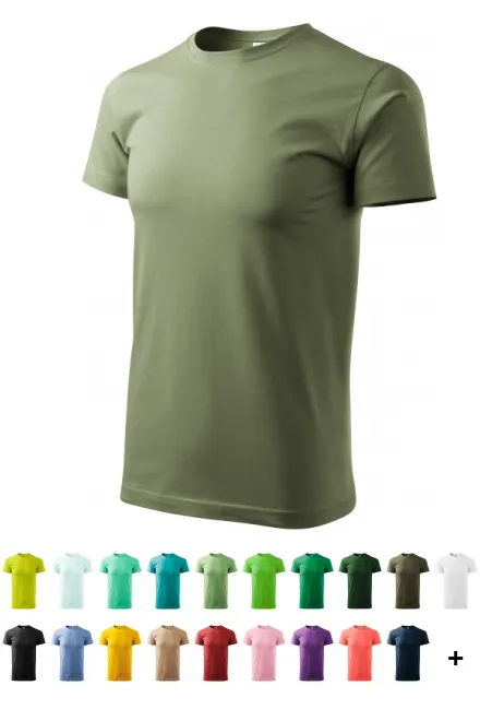 Eenvoudig T-shirt voor heren, khaki