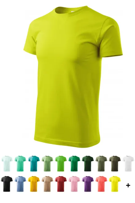 Eenvoudig T-shirt voor heren, limoen groen