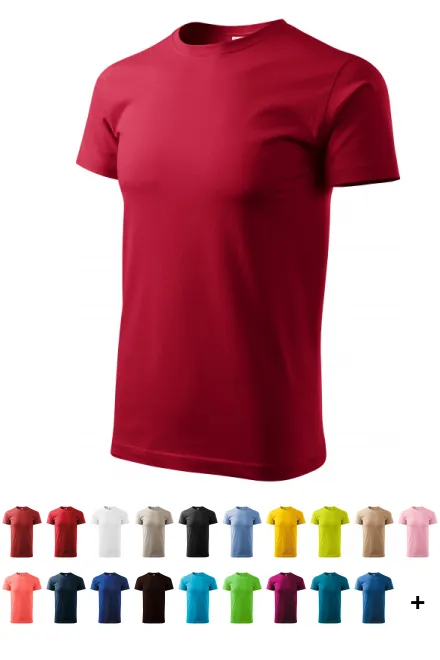 Eenvoudig T-shirt voor heren, marlboro rood