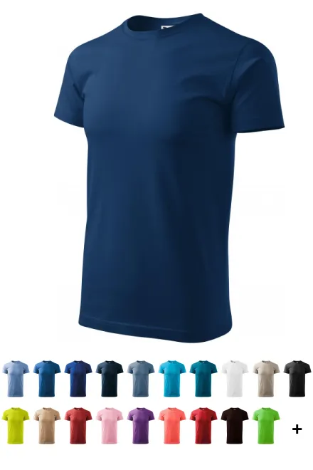 Eenvoudig T-shirt voor heren, middernachtblauw