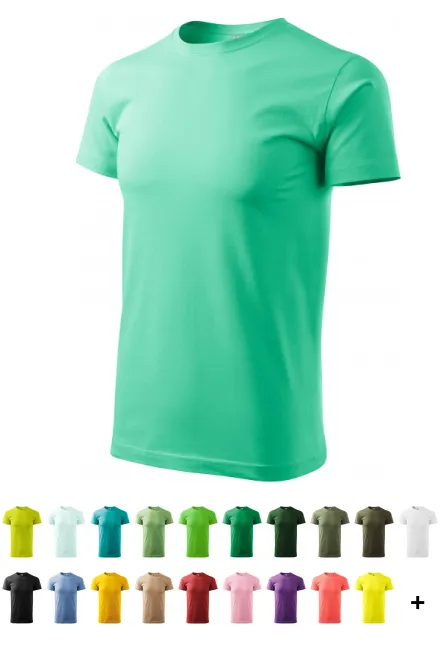Eenvoudig T-shirt voor heren, munt