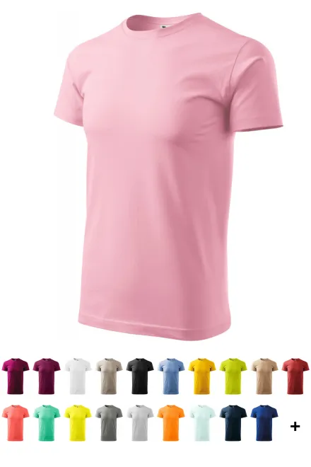 Eenvoudig T-shirt voor heren, roze