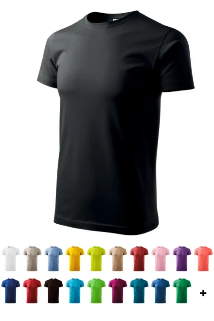 Eenvoudig T-shirt voor heren, zwart