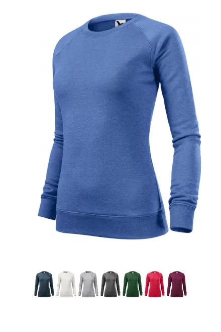 Einfaches Damen-Sweatshirt, blauer Marmor