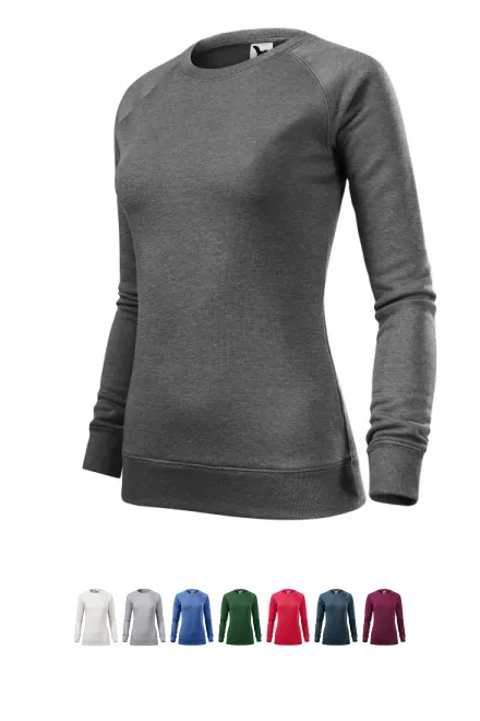 Einfaches Damen-Sweatshirt, schwarzer Marmor