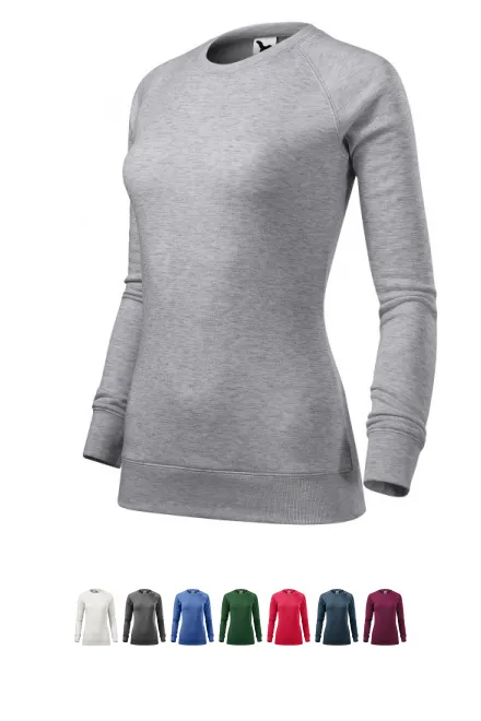 Einfaches Damen-Sweatshirt, Silberner Marmor