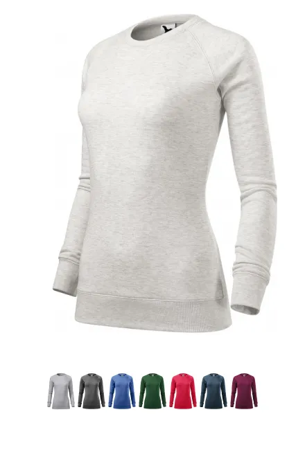 Einfaches Damen-Sweatshirt, weisser Marmor