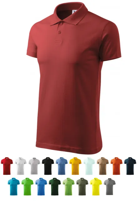 Einfaches Herren Poloshirt, burgund