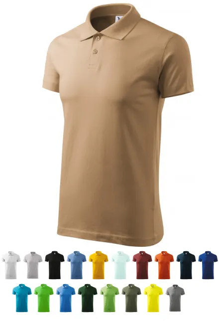 Einfaches Herren Poloshirt, sandig
