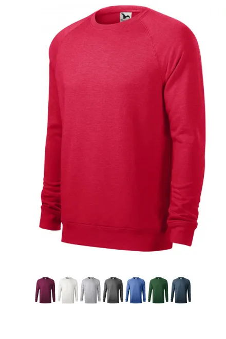 Einfaches Herren-Sweatshirt, roter Marmor