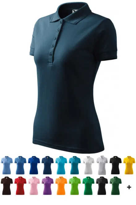 Elegant dames poloshirt, donkerblauw