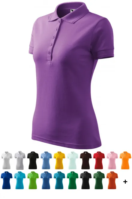 Elegant dames poloshirt, purper