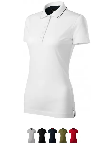 Elegant gemerceriseerd damespoloshirt, witte