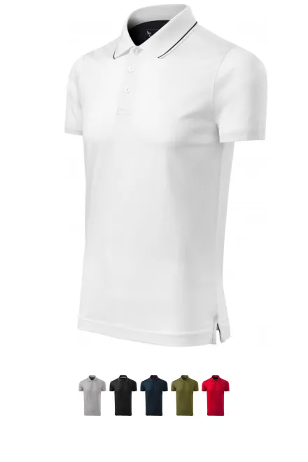 Elegant gemerceriseerd poloshirt voor heren, witte