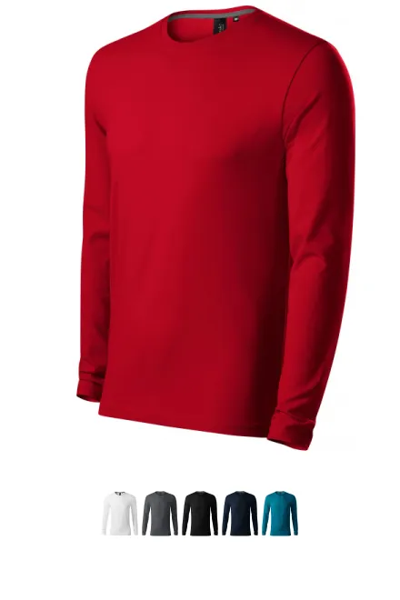 Eng anliegendes Herren T-Shirt mit langen Ärmeln, formula red
