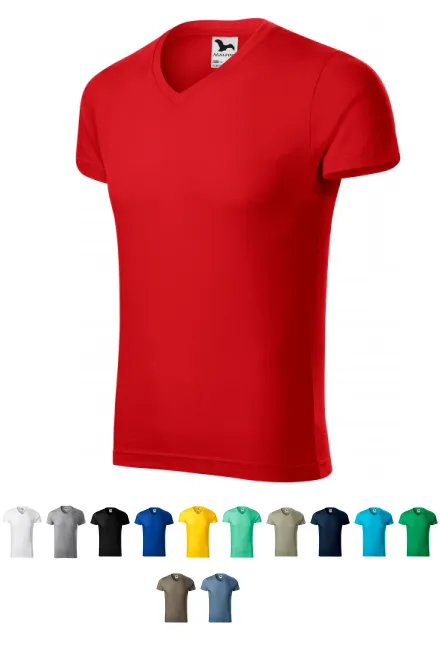 Eng anliegendes Herren-T-Shirt, rot