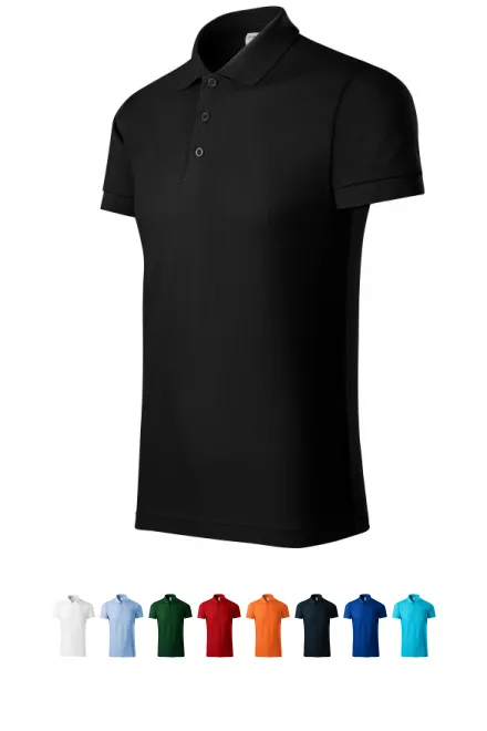 Ērts vīriešu polo krekls, melns