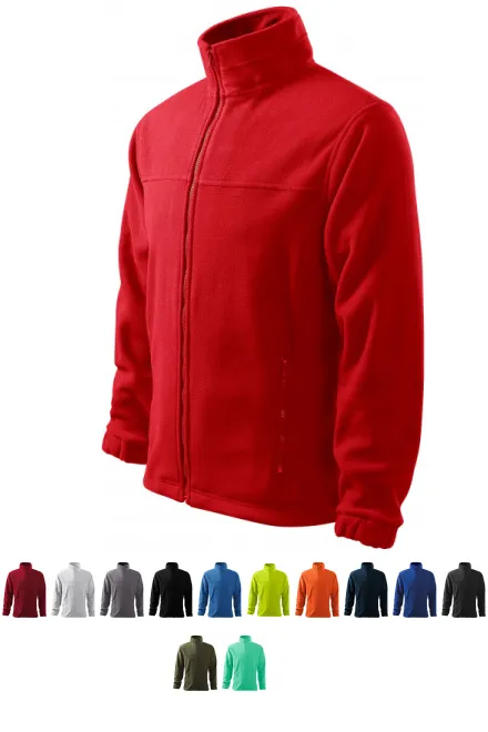 Giacca in pile da uomo, rosso