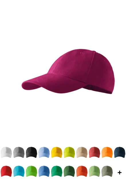 Gorra de 6 paneles, fucsia