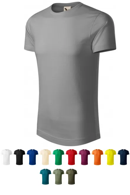 Herren T-Shirt aus Bio-Baumwolle, altes Silber