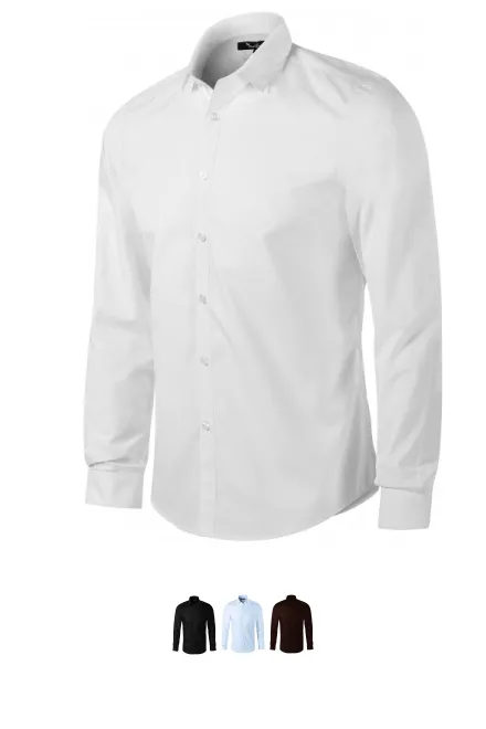Herrenhemd mit langen Ärmeln Slim Fit, weiß