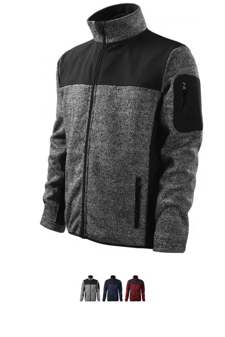 Herrenjacke für Freizeit, knit gray