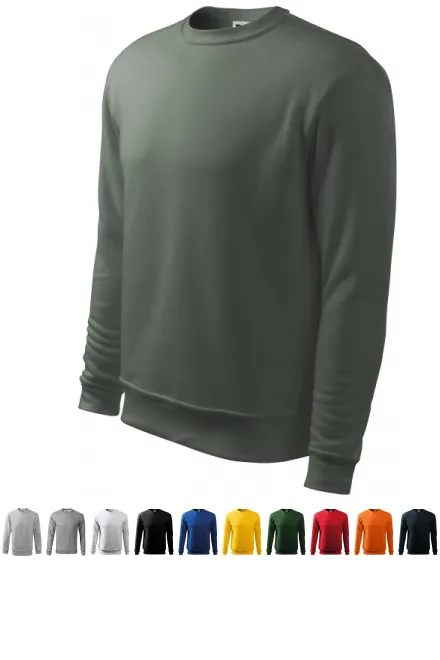 Herren/Kinder Sweatshirt ohne Kapuze, dunkler Schiefer