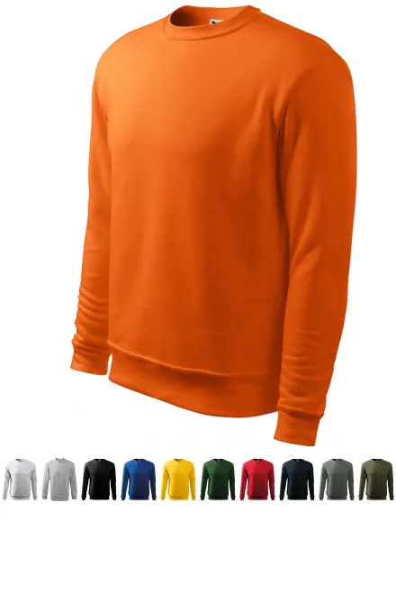 Herren/Kinder Sweatshirt ohne Kapuze, orange