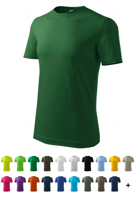 Klassiek T-shirt voor heren, fles groen