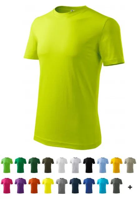 Klassiek T-shirt voor heren, limoen groen