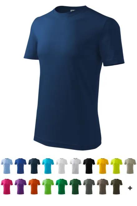 Klassiek T-shirt voor heren, middernachtblauw