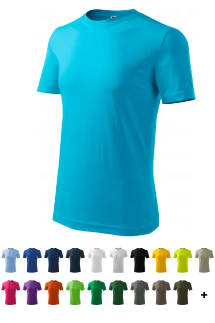 Klassiek T-shirt voor heren, turkoois