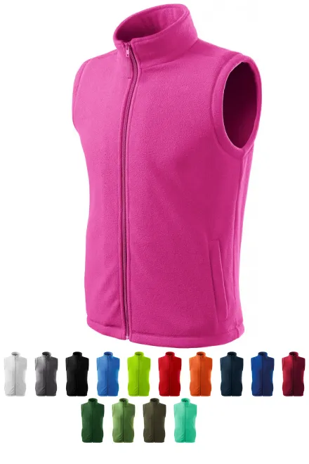 Klassische Fleeceweste, fuchsia red