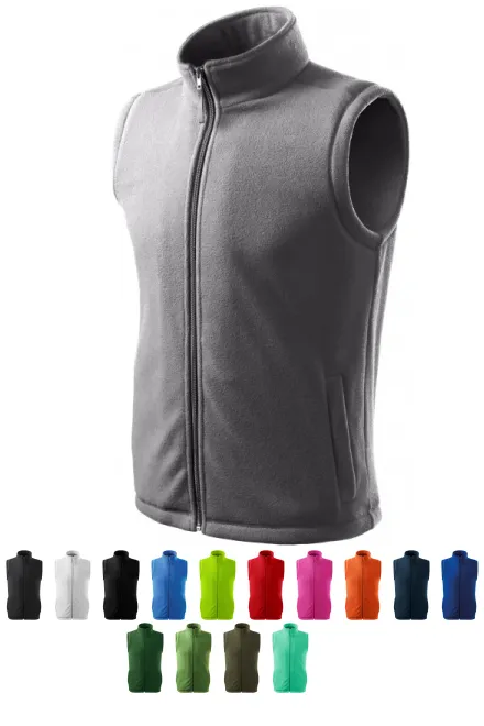 Klassische Fleeceweste, stahlgrau