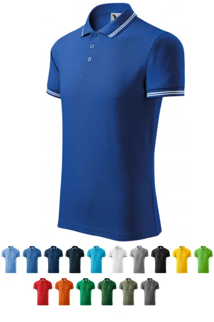 Kontrastiertes Poloshirt für Herren, königsblau