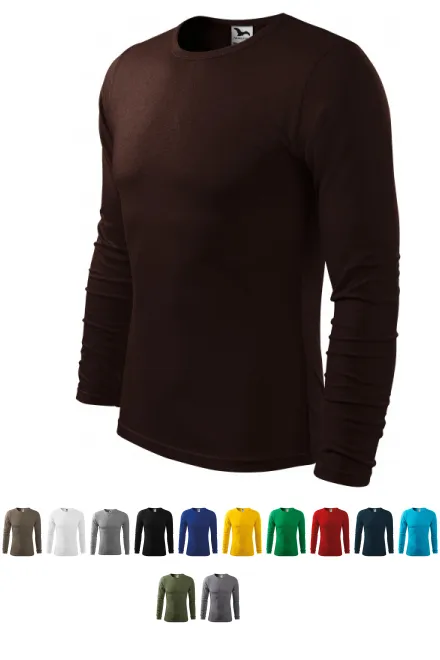 Långärmad T-shirt herr, kaffe