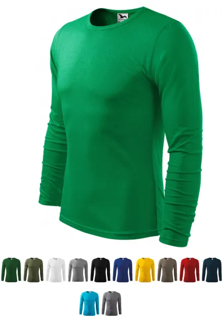 Langärmliges T-Shirt für Männer, Grasgrün