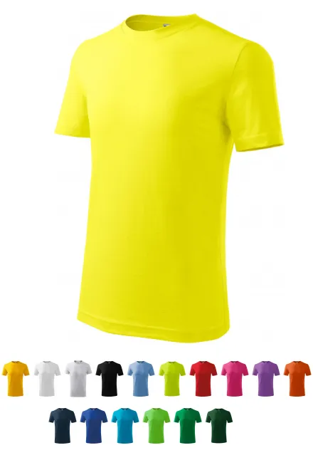 Lichtgewicht T-shirt voor kinderen, citroen geel