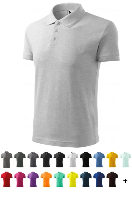 Loses Poloshirt der Männer, hellgrauer Marmor