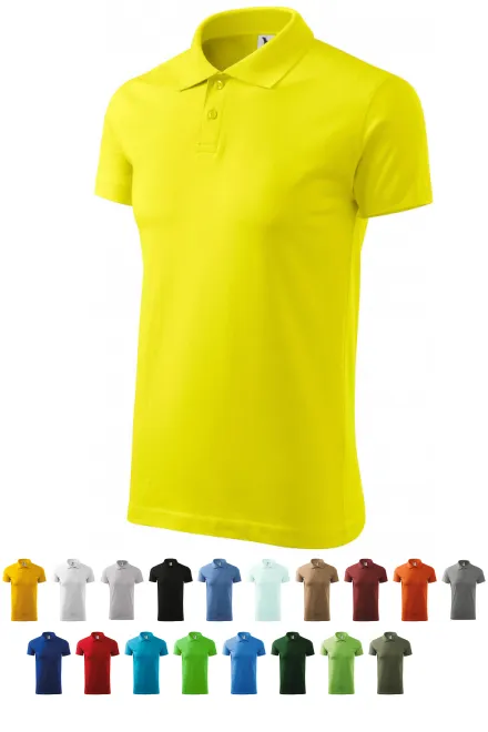 Mænds enkle poloshirt, citrongul