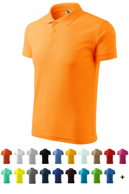 Męska luźna koszulka polo, mandarynka