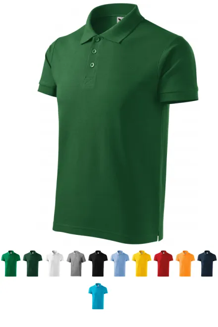 Muška polo majica u teškoj kategoriji, tamnozelene boje
