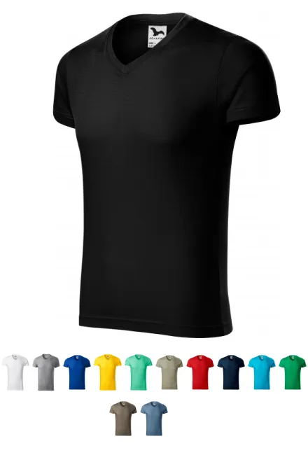 Nauwsluitend T-shirt voor heren, zwart