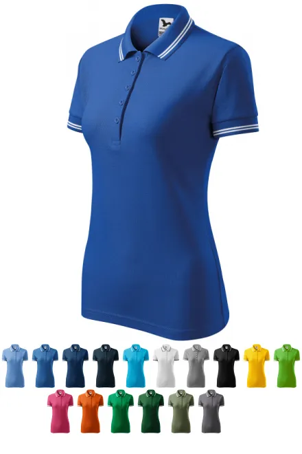 Polo de mujer en contraste, azul real