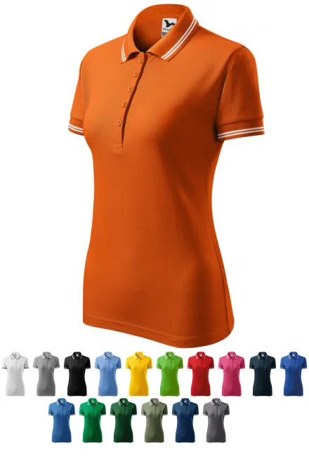 Polo de mujer en contraste, naranja
