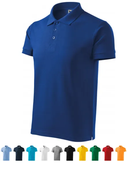 Polo de peso pesado para hombre, azul real