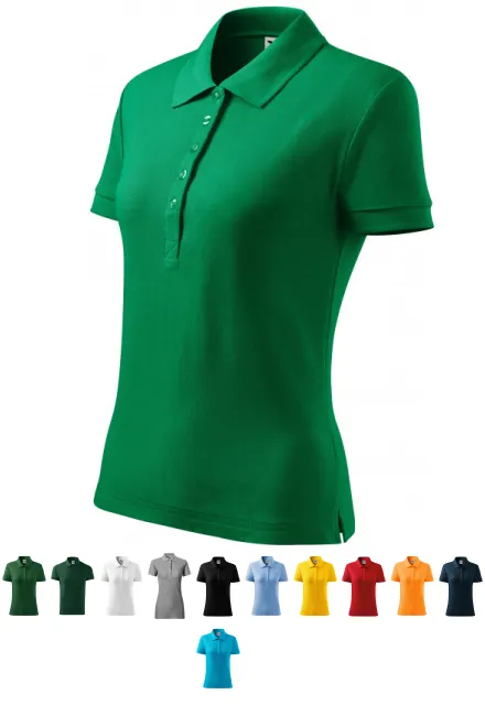 Polo femme, herbe verte
