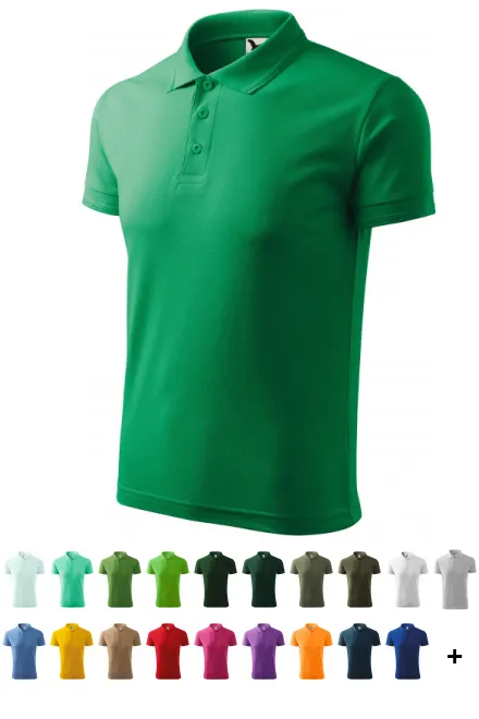Polo holgado de hombre, pasto verde